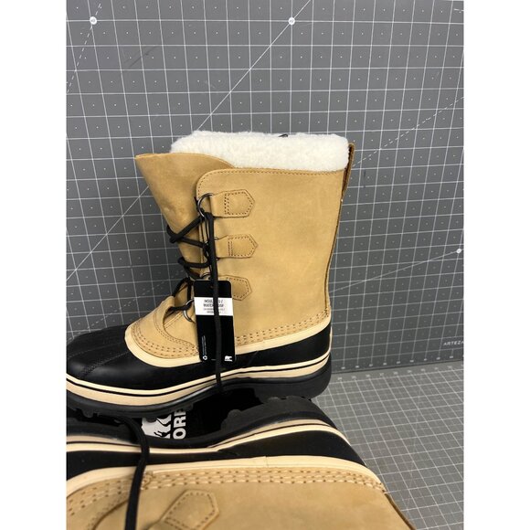 Sorel Caribou Men’s Waterproof Insulated Boots Buff & Black Size 8 - Picture 7 of 10